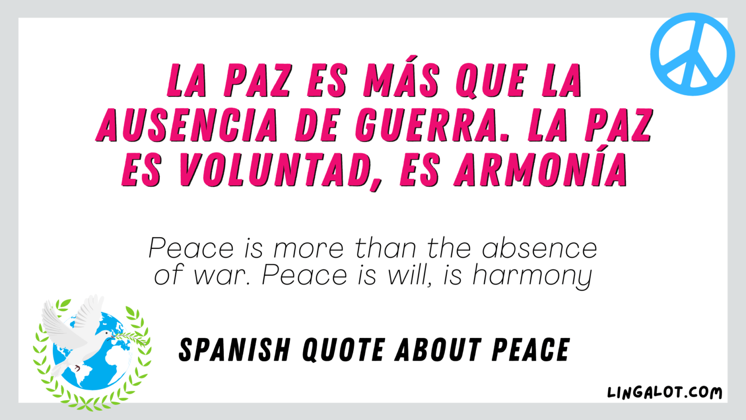 70+ Spanish Quotes About Peace (And Their English Translation)  Lingalot